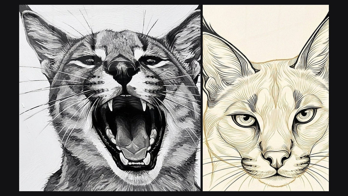 Two paintings side by side