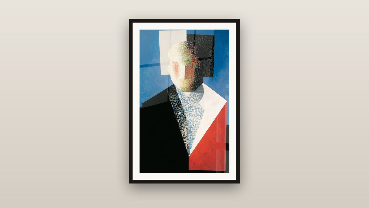 Tableau encadré sur un mur : Portrait Architecture Faciale