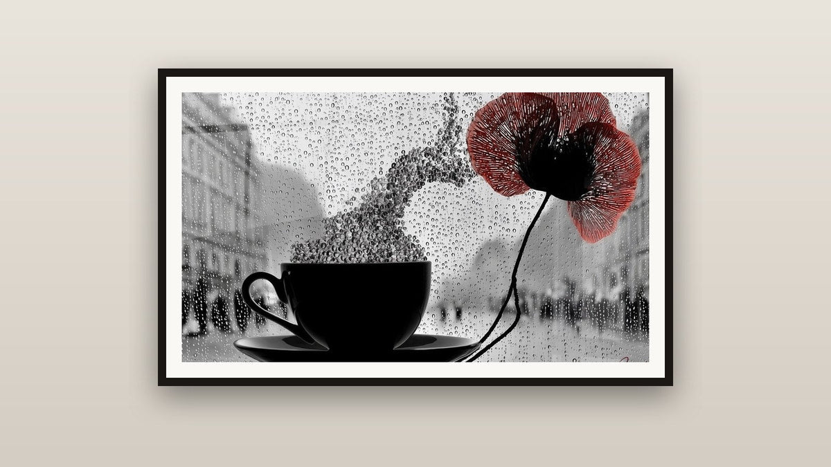 Tableau encadré sur un mur
