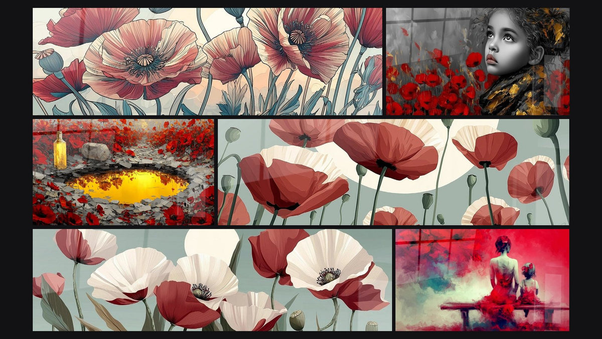 Mosaïque de six tableaux