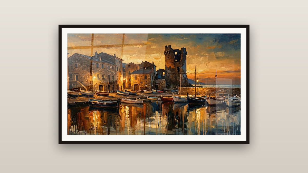Quadro incorniciato su una parete: Porto di Pesca della Corsica
