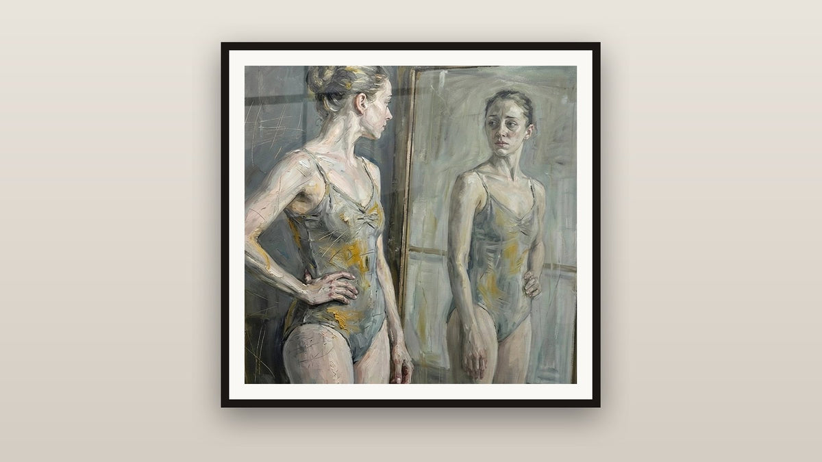 Tableau encadré sur un mur : Danseuse Miroir