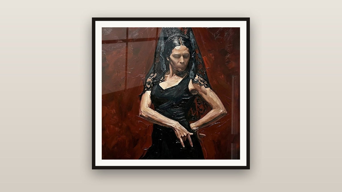 Tableau encadré sur un mur : Danseuse Flamenco
