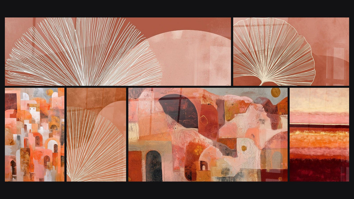 Mosaïque de six tableaux