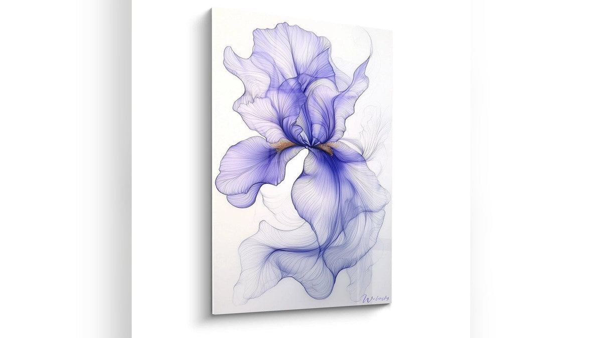 Framed painting on a wall: Iris Wall Art N°1