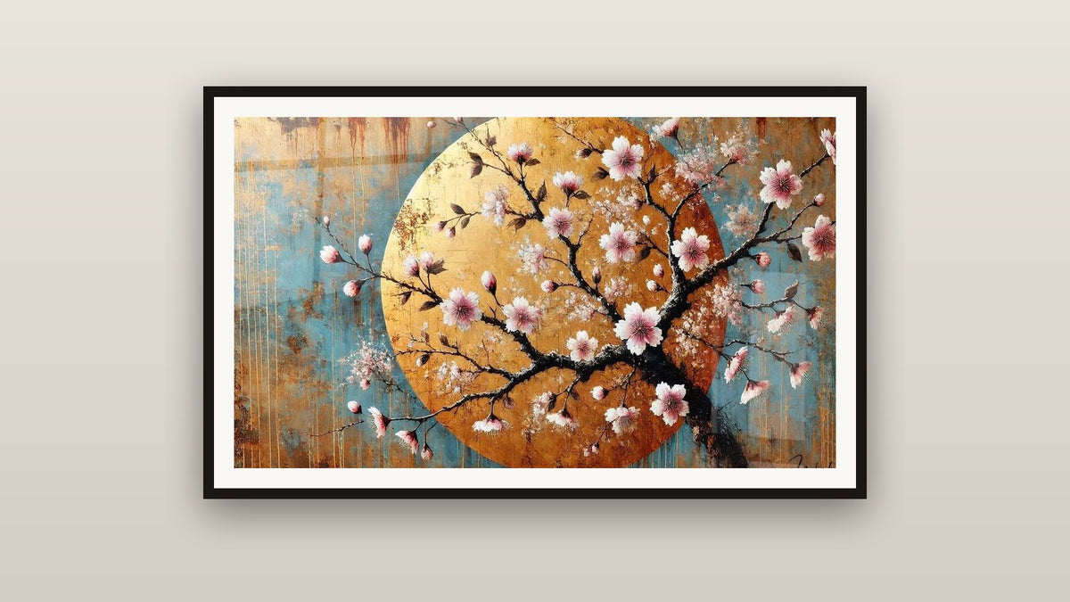 Framed painting on a wall: Floral Softness
