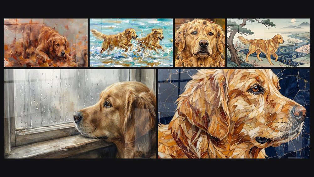 Cuadro de golden retriever para la habitación infantil: guía completa