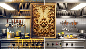 Comparaison tableau texturé graisseux versus surface lisse conforme normes HACCP en cuisine professionnelle