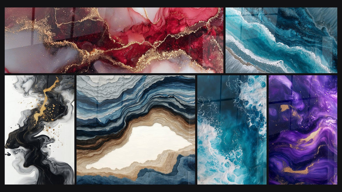 Mosaic of six paintings