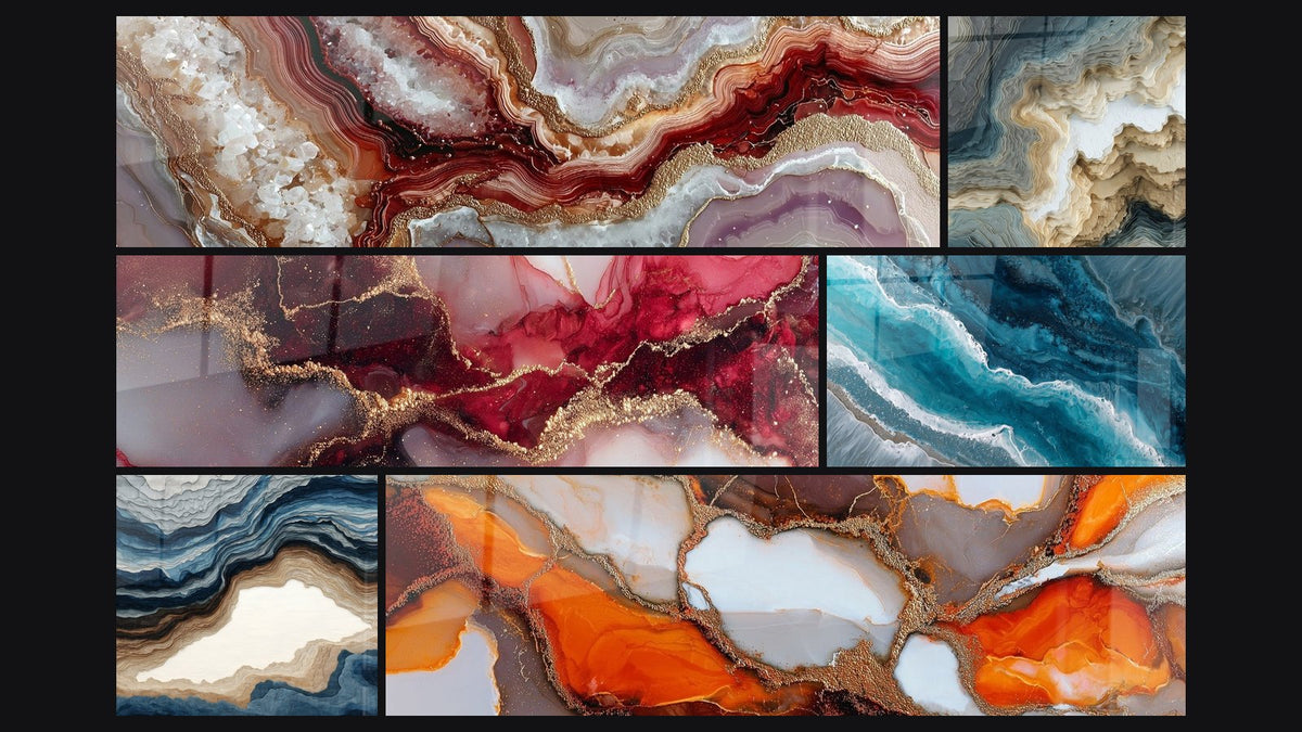 Mosaic of six paintings