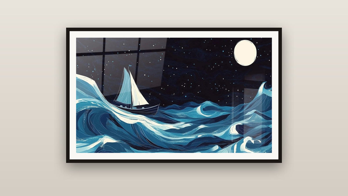 Tableau encadré sur un mur