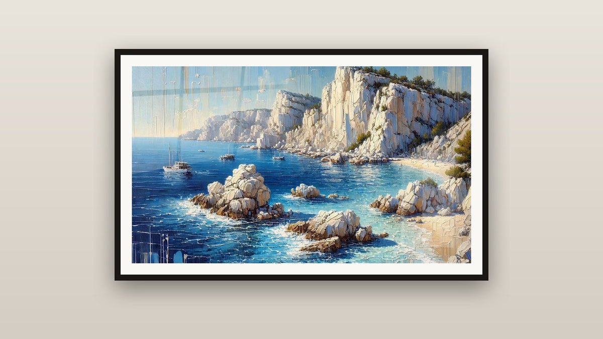 Framed painting on a wall: Coastal Reverie