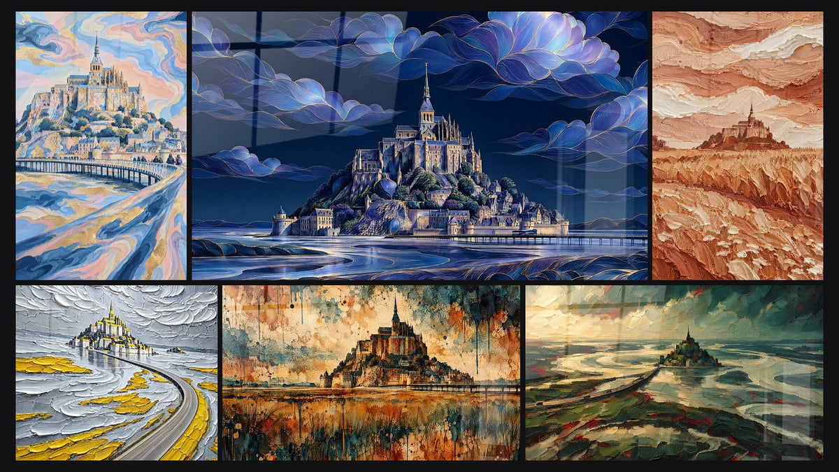 Tableau Mont Saint-Michel alu dibond pour cuisine