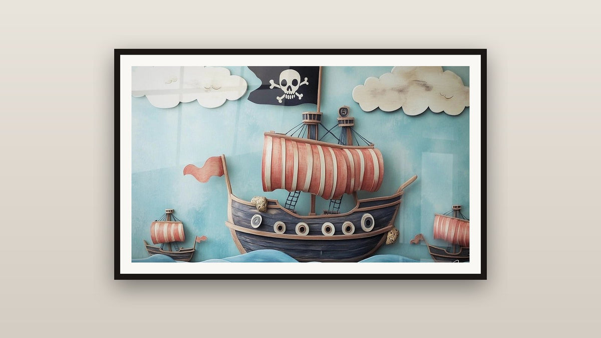 Quadro incorniciato su una parete: Pirata N°2