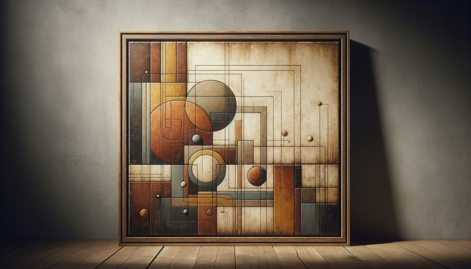 Tableau mural vintage des années 60-70 avec signes d'authenticité visibles, patine d'époque et texture du canvas