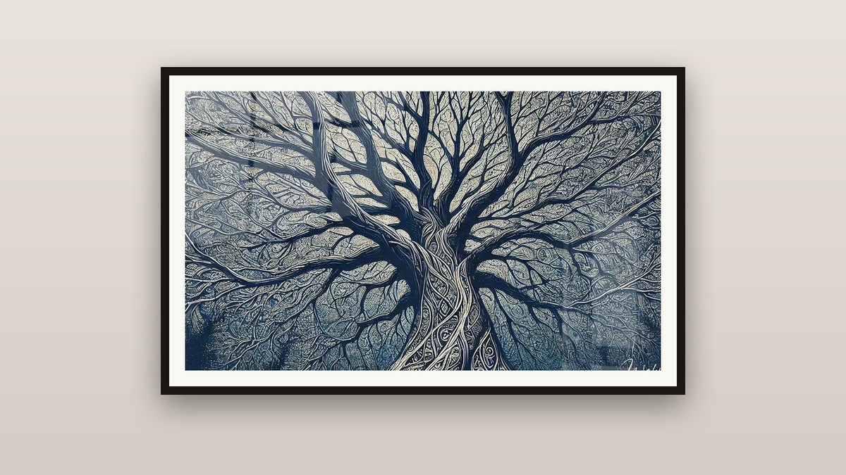 Tableau encadré sur un mur : Élégance Arborée