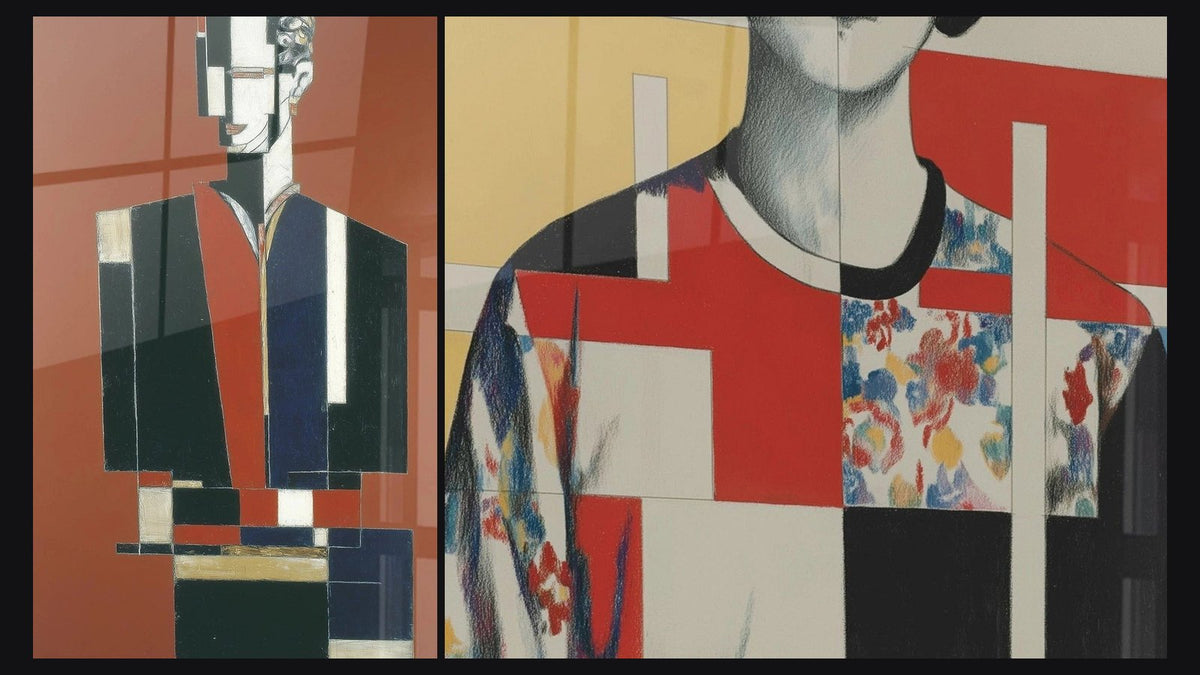 Deux tableaux côte à côte : Portrait Révolution Géométrique et Portrait Architecture Humaine