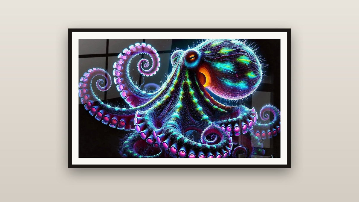 Tableau encadré sur un mur : Lumière des Profondeurs