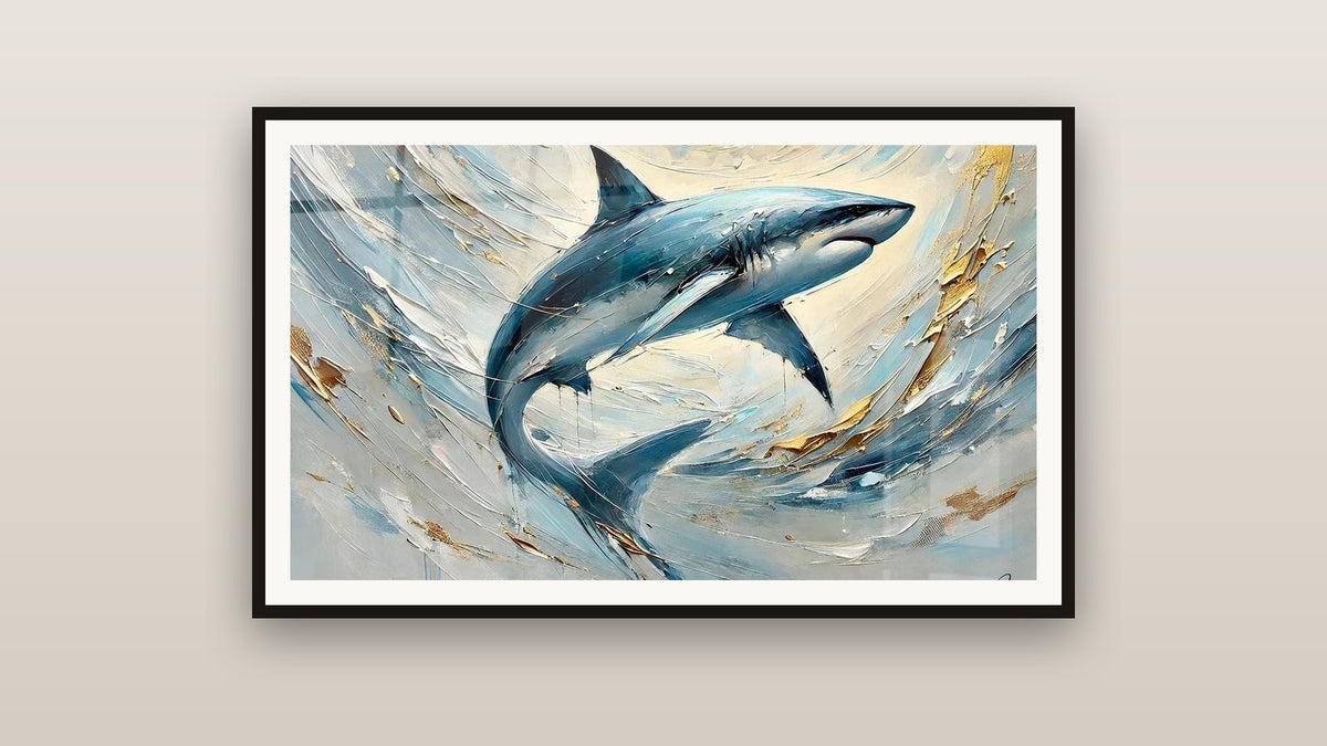 Tableau encadré sur un mur : Maître des Vagues