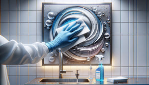 Nettoyage professionnel d'un tableau résistant aux désinfectants dans un environnement sanitaire exigeant