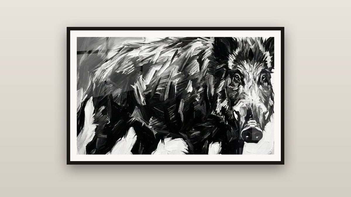 Tableau encadré sur un mur