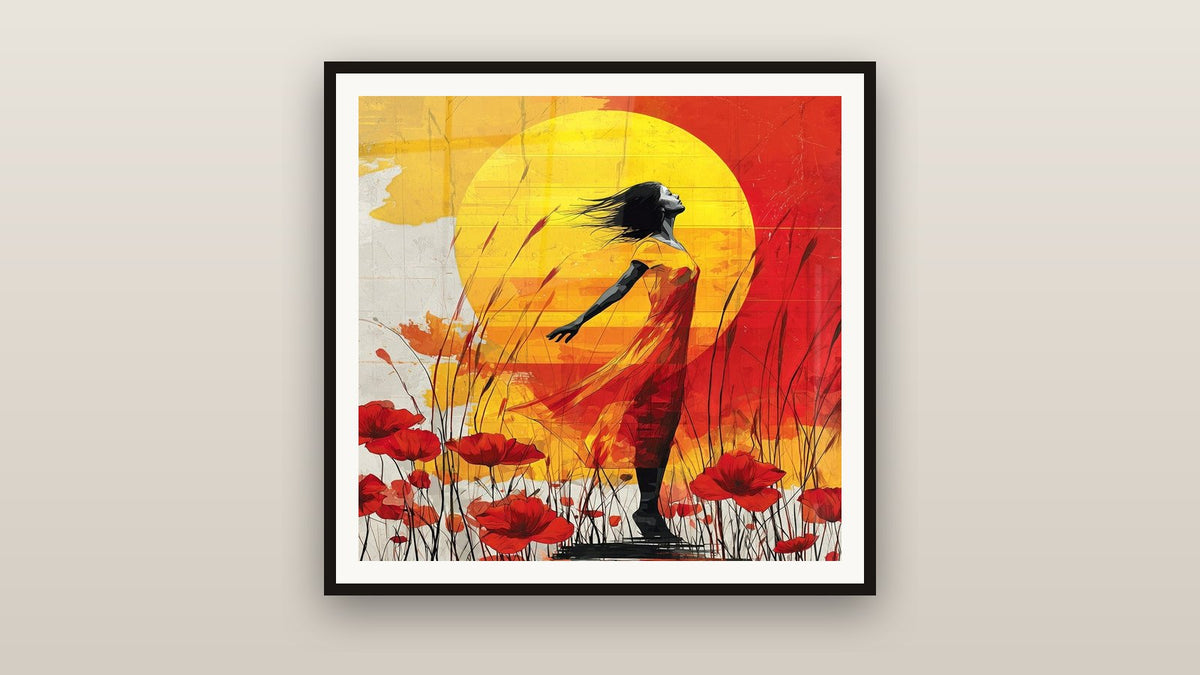 Quadro incorniciato su una parete