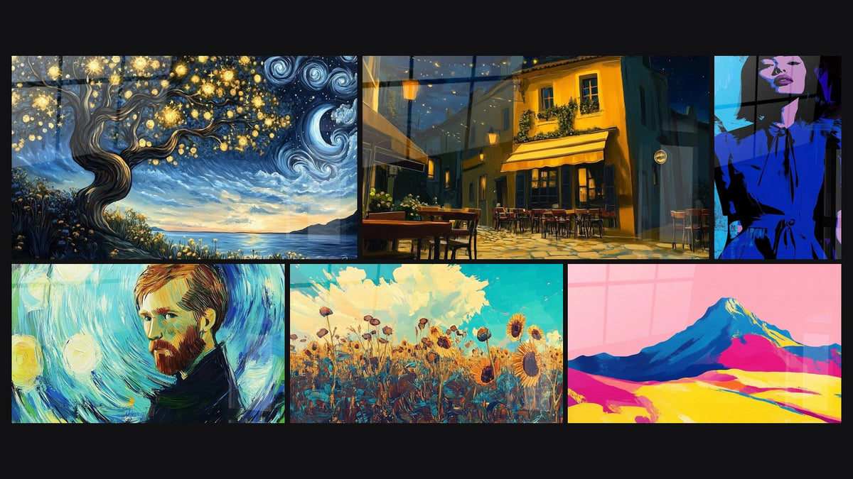 Mosaïque de six tableaux