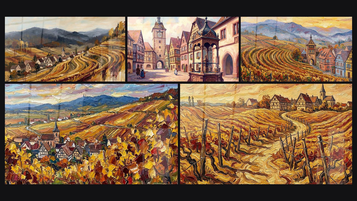 Mosaico di cinque quadri
