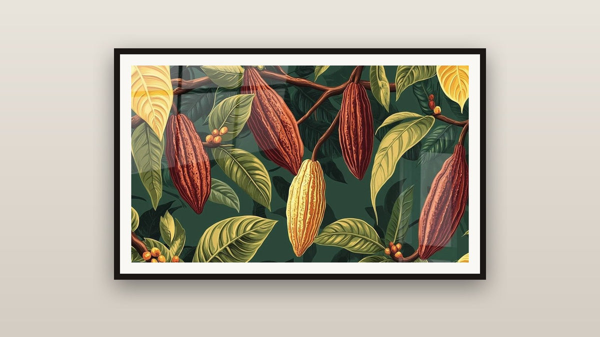 Tableau encadré sur un mur : Chocolat N°1