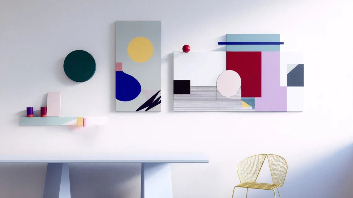 Tableaux d’abstraction et géométrie : rythme visuel et modernité graphique