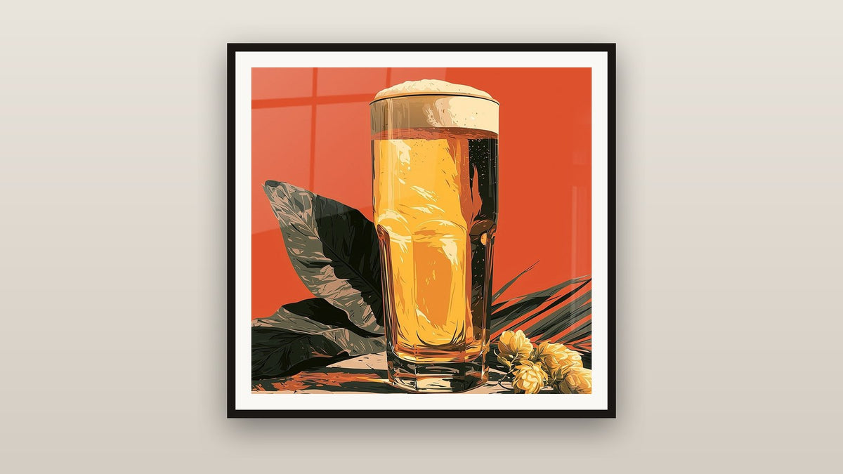 Framed painting on a wall