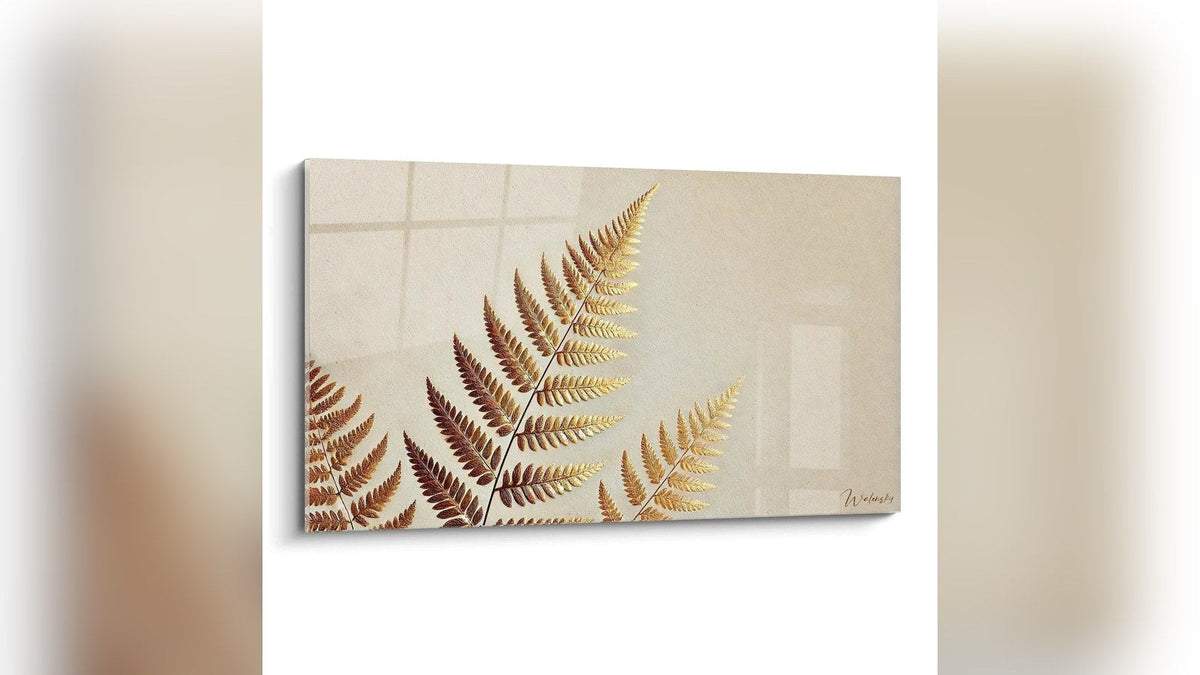 Quadro incorniciato su una parete: Natura Dorata