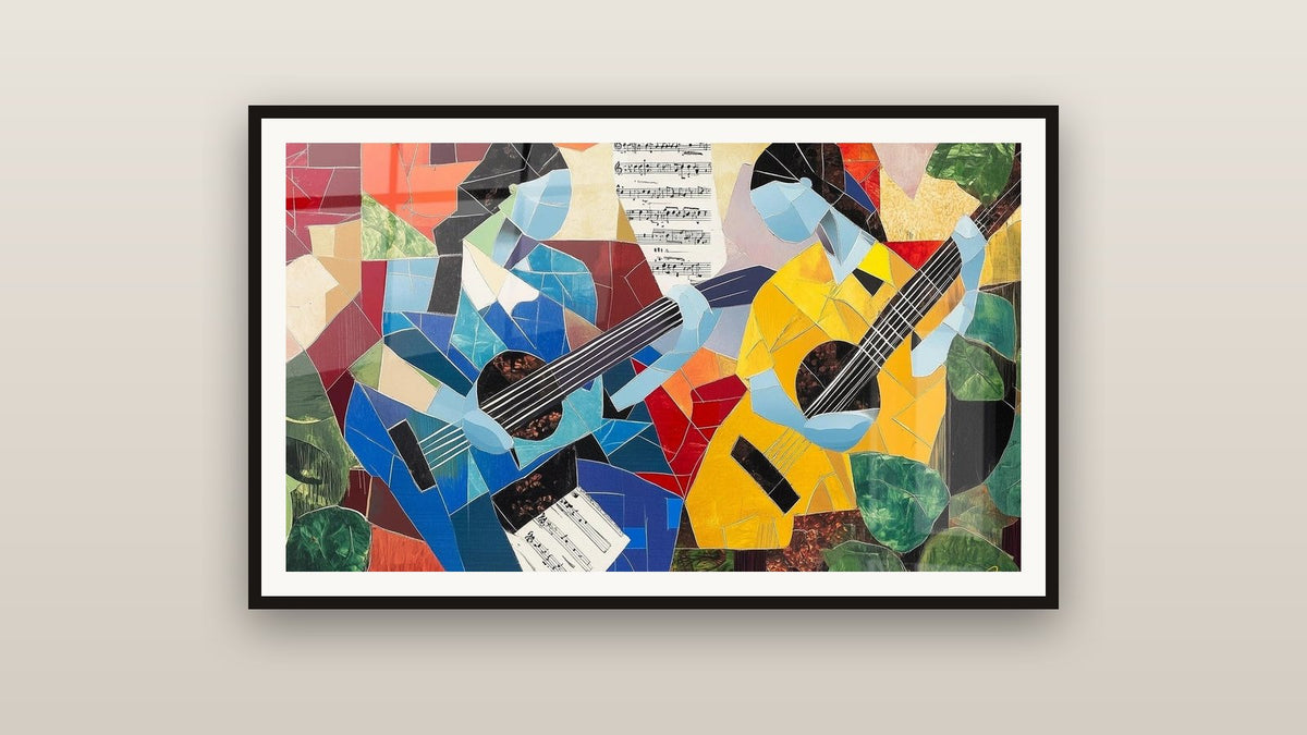 Tableau encadré sur un mur
