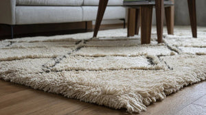  Tapis berbères Beni Ourain : motifs épurés en art mural minimaliste