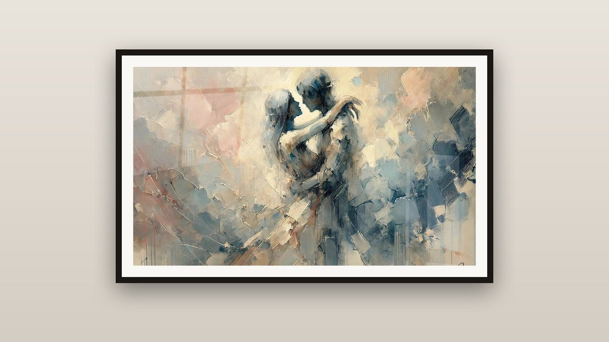 Tableau encadré sur un mur : Entre Nous