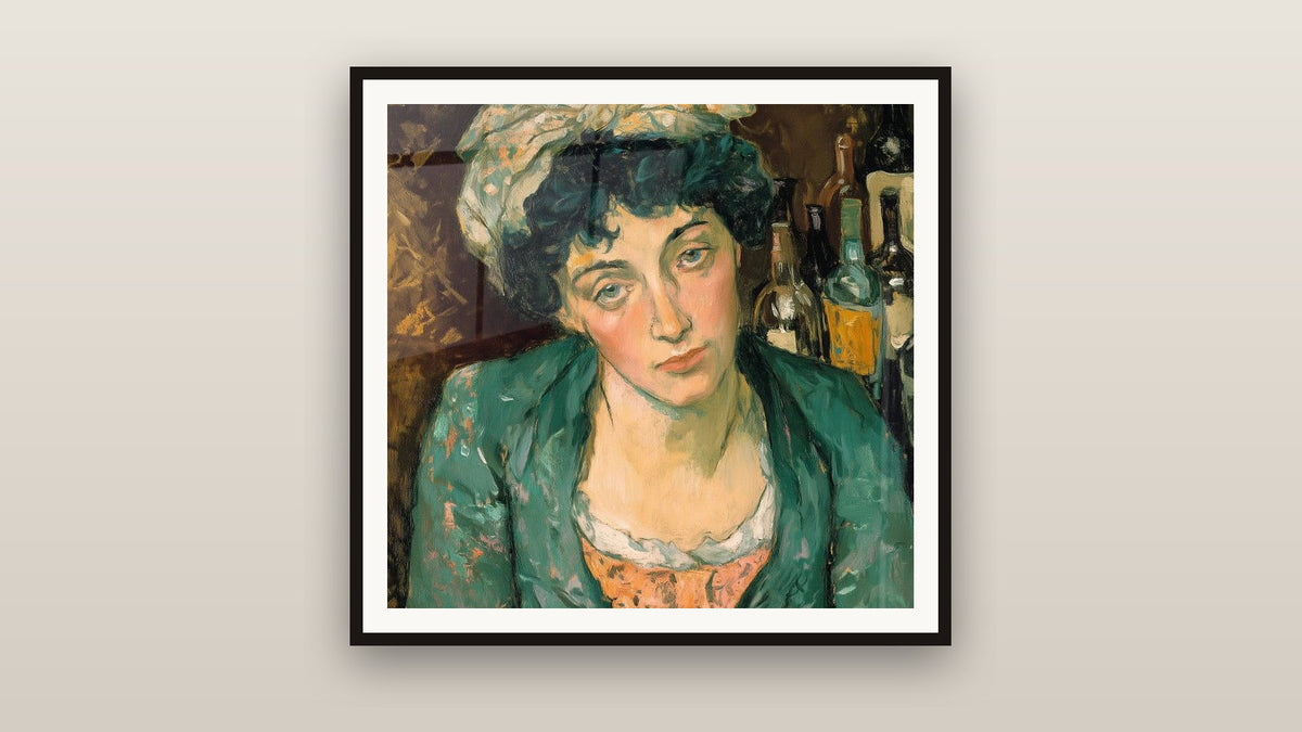 Quadro incorniciato su una parete: Donna Solitudine Bohemien