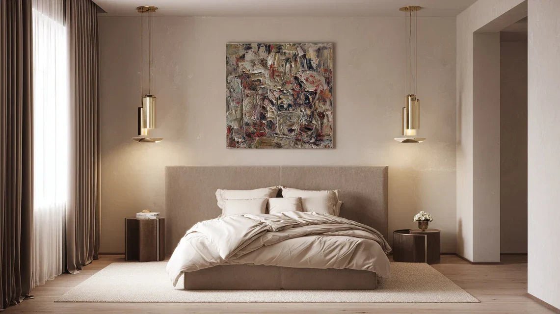 Tête de lit + tableau : les meilleures combinaisons élégantes