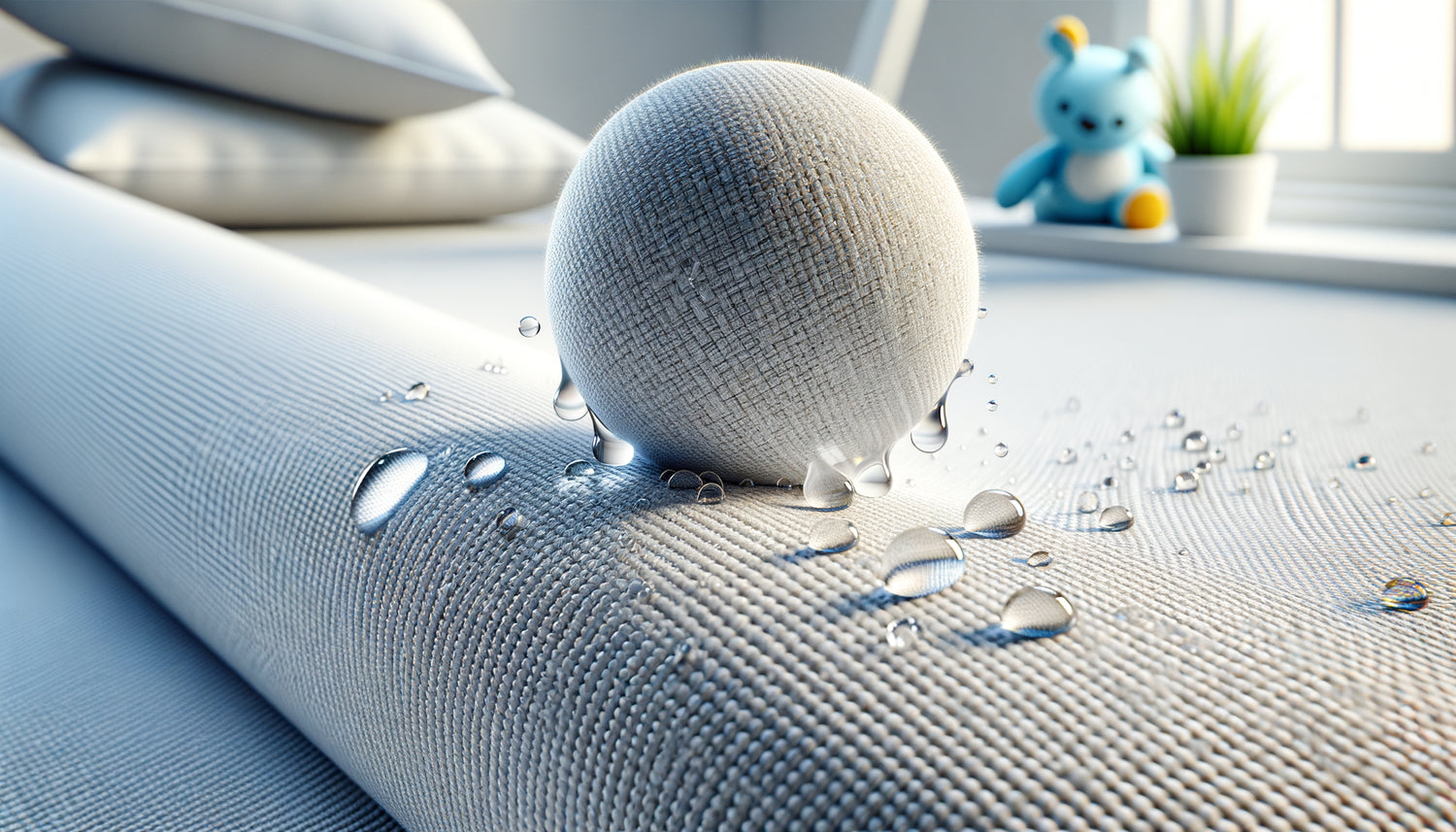 Gros plan texture toile épaisse 380-420 g/m² résistant aux chocs et projections chambre enfant