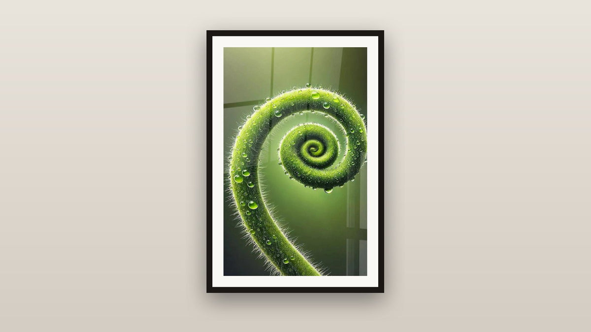 Framed painting on a wall: Spiral of Life