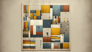 Peinture abstraite géométrique de Torsten Renqvist transposant harmoniques musicales en proportions colorées, abstraction suédoise années 1960