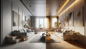 Transformation d'appartement impersonnel en chez-soi chaleureux grâce à des tableaux personnalisés sur les murs