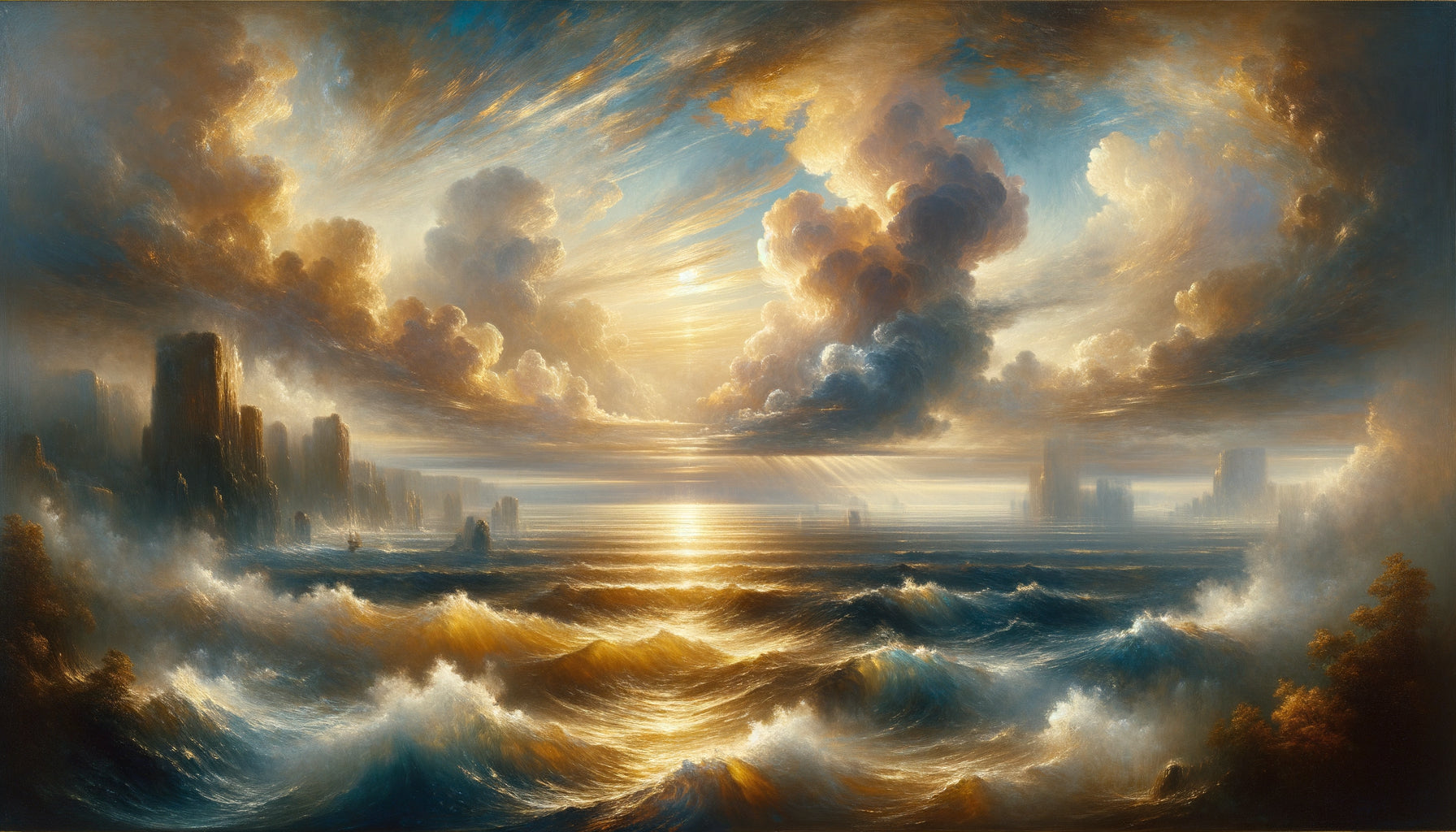 Peinture maritime de Turner années 1840, fusion atmosphérique entre ciel et mer par glacis lumineux