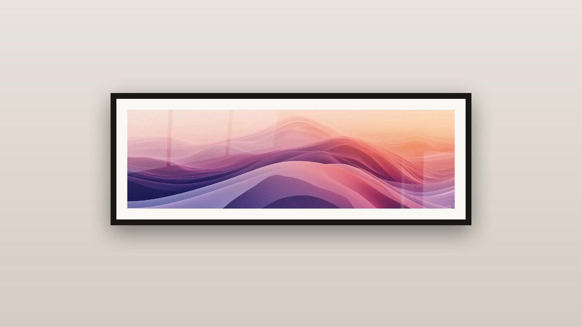 Quadro incorniciato su una parete: Flusso Setoso Malva