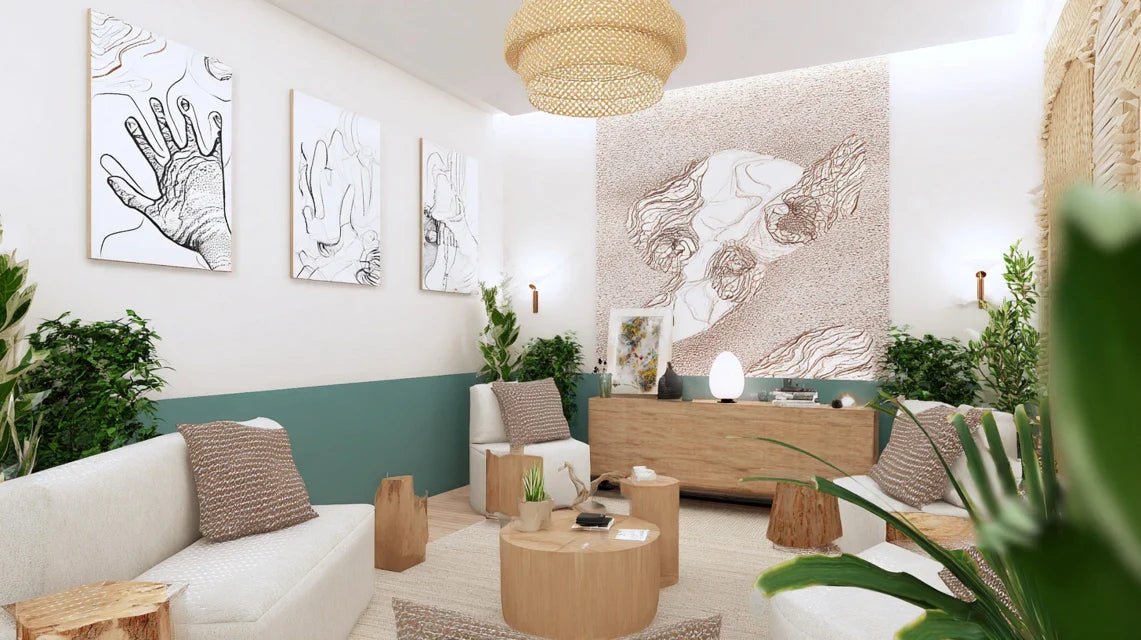 Vue, toucher, odeur : scénographie complète autour du tableau