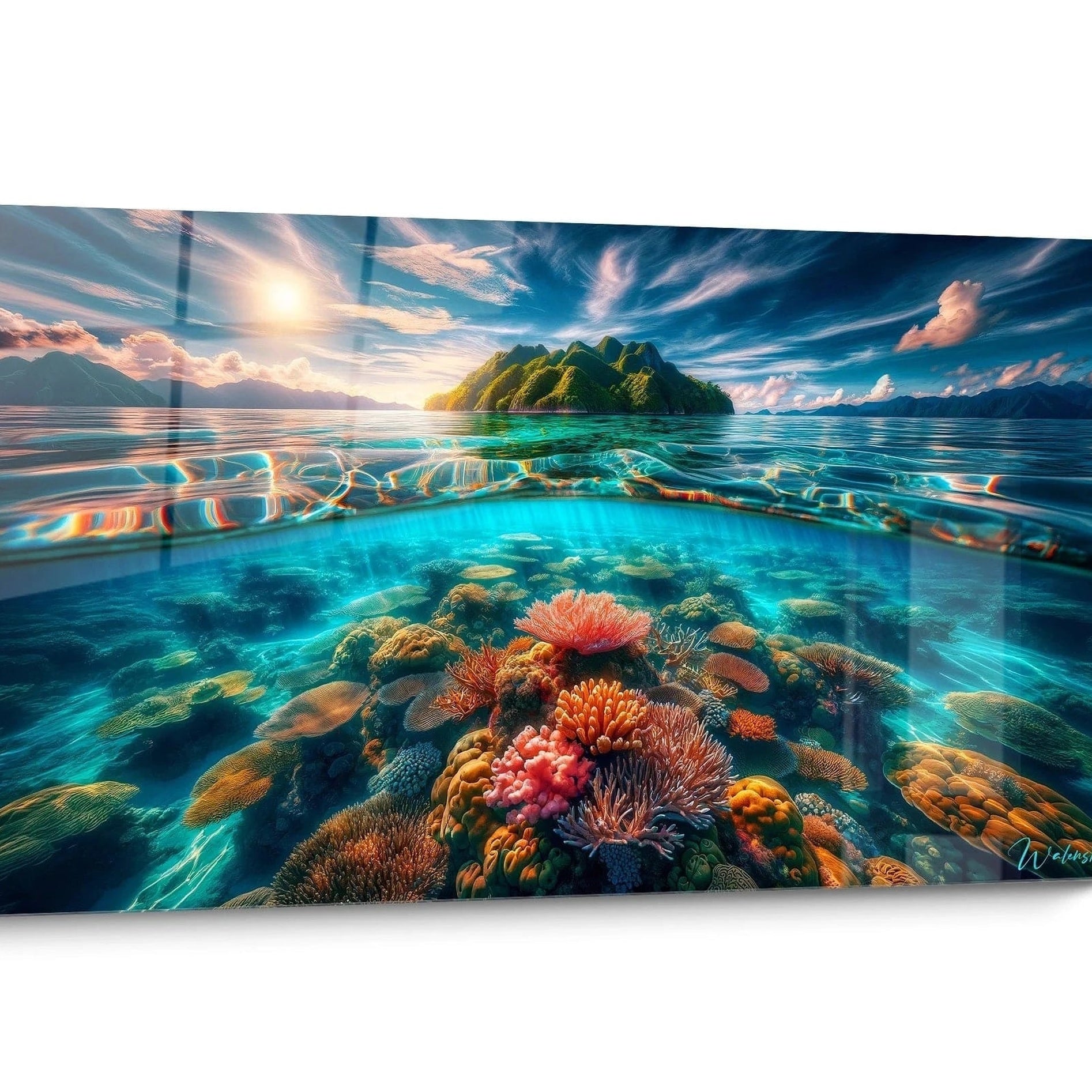 Tableau pour spa Turquoise