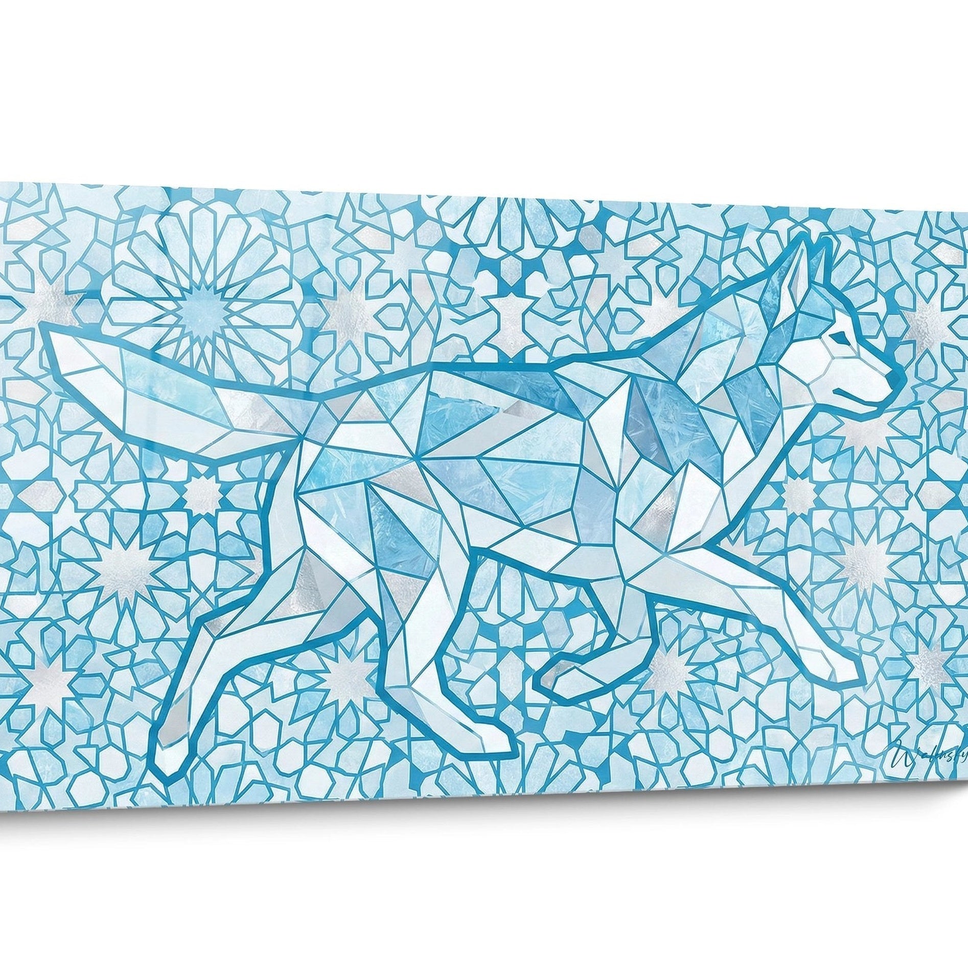 Tableau chien Husky Sibérien Noir et Blanc