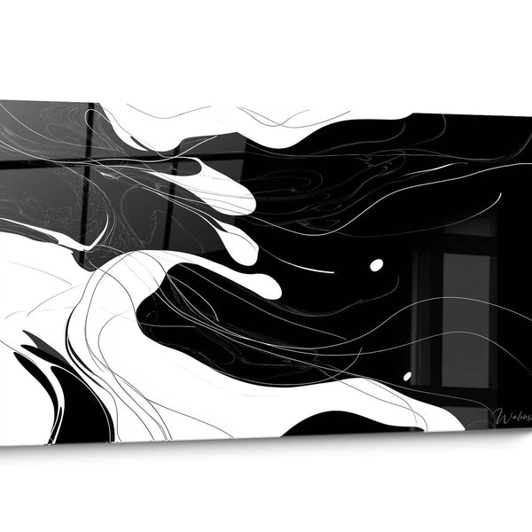 Tableau Rayures noir et blanc Abstrait