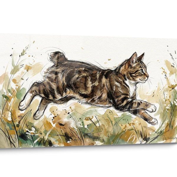 Tableau chat Manx Aquarelle