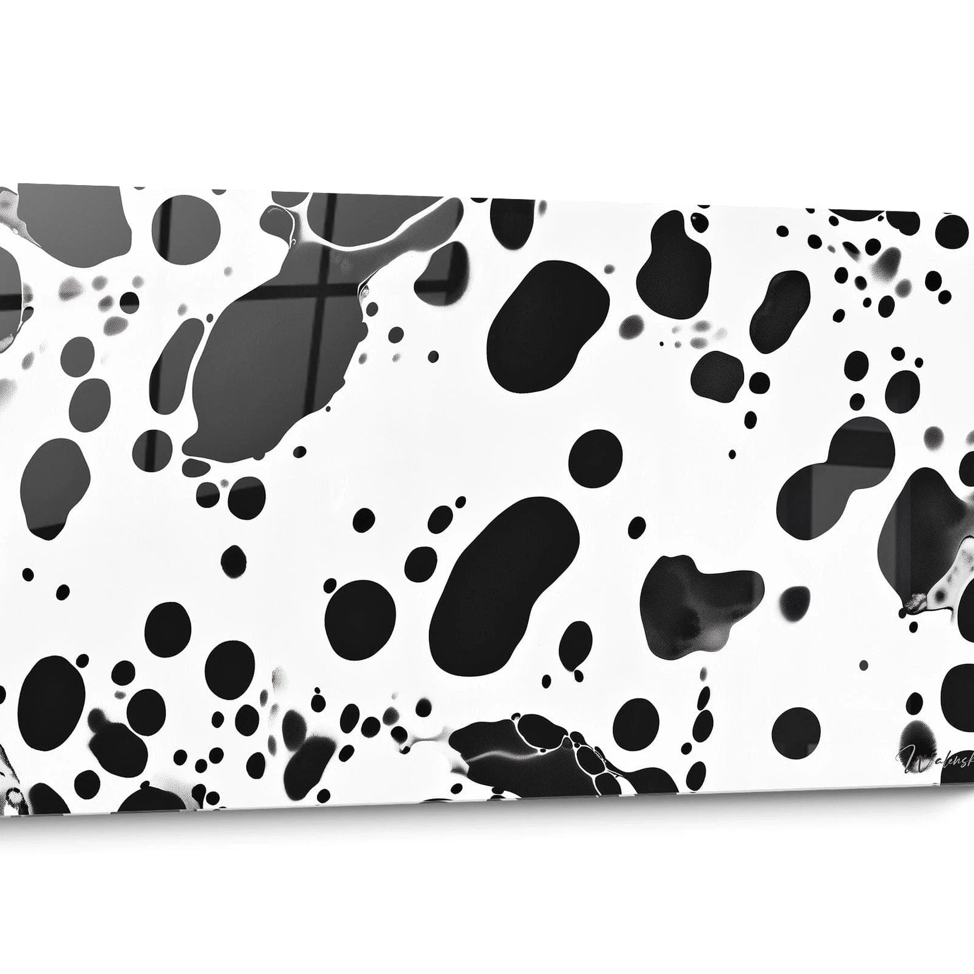 Tableau tacheté noir et blanc style dalmatien Fluide