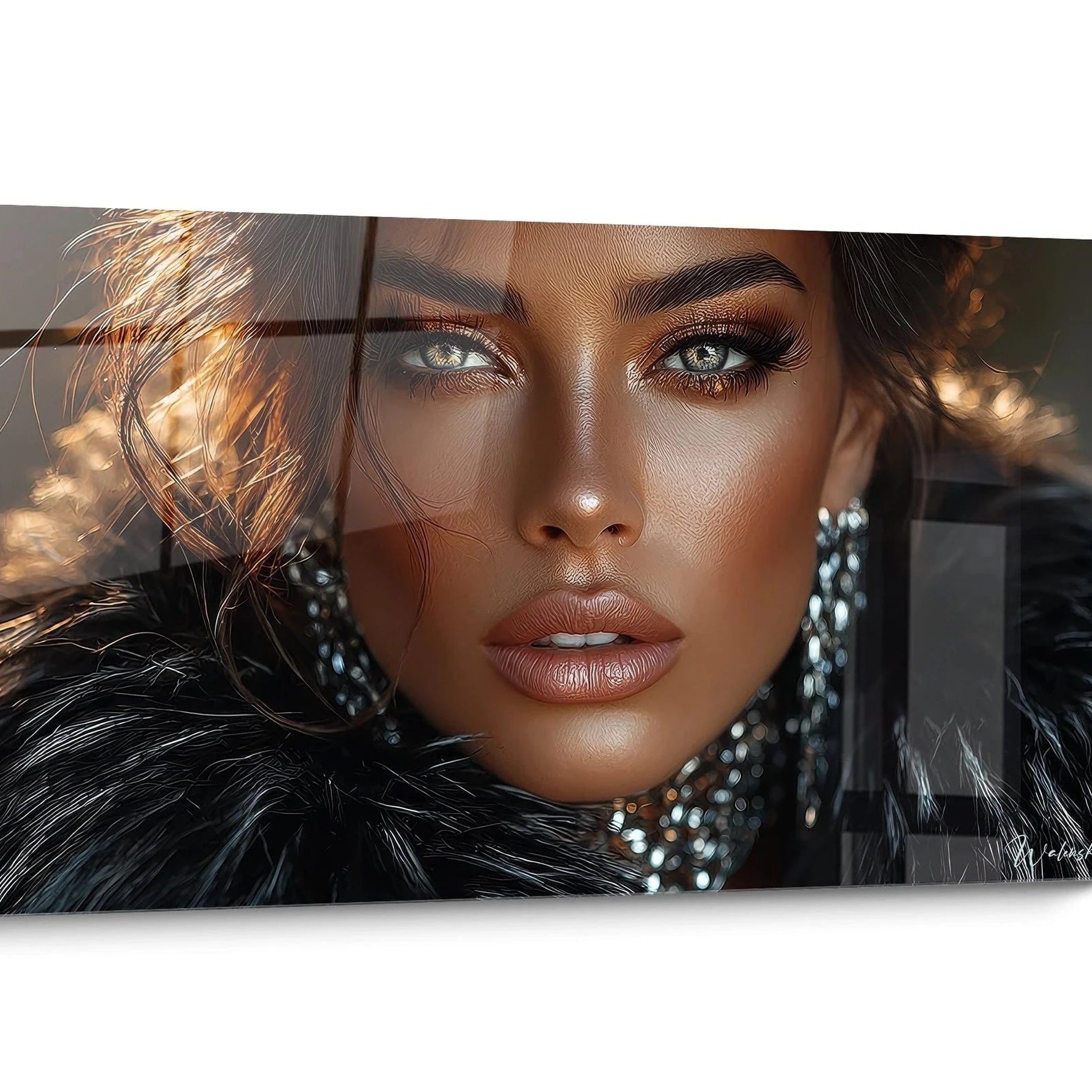 Fashion face wall art